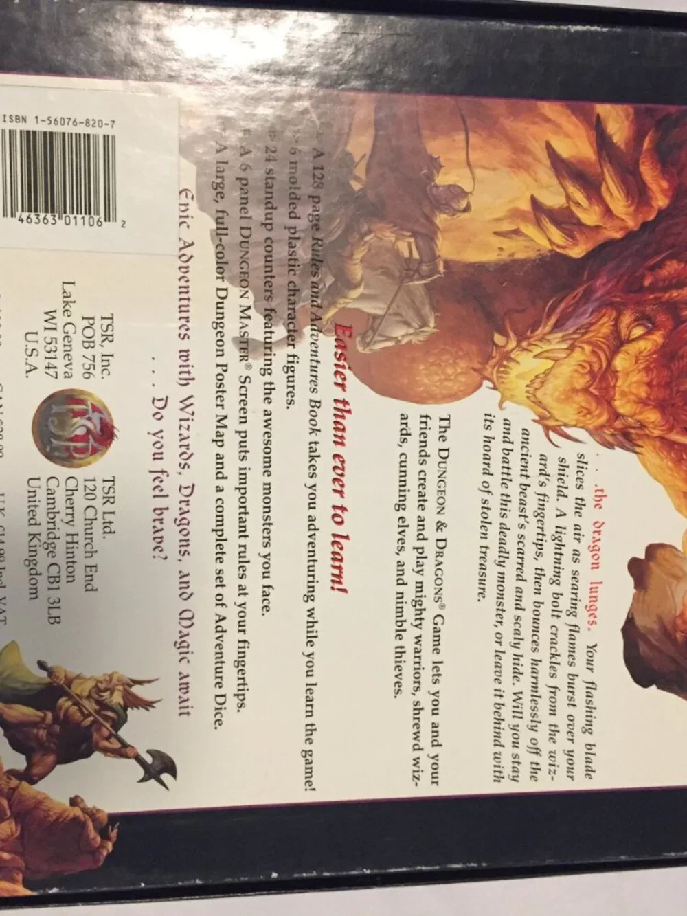 The Classic Dungeons & Dragons Game Box Set 1994 *INCOMPLETE* AS SHOWN TSR 1106